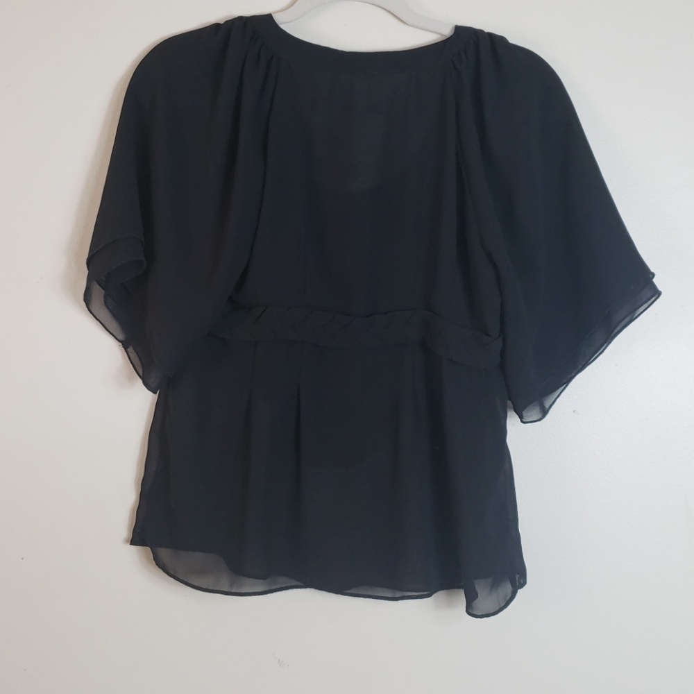 Rag And Bone Sheer Flutter Sleeve Button Up Top - image 5